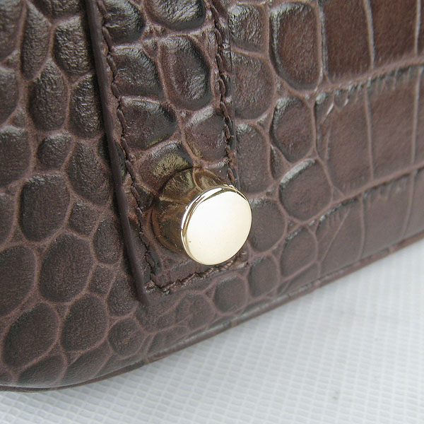 Replica Hermes Birkin 30cm Crocodile Veins Bag Dark Coffee 6088 On Sale